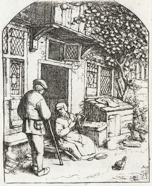 The Woman Winding Upon a Reel, c1684. Creator: Adriaen van Ostade.