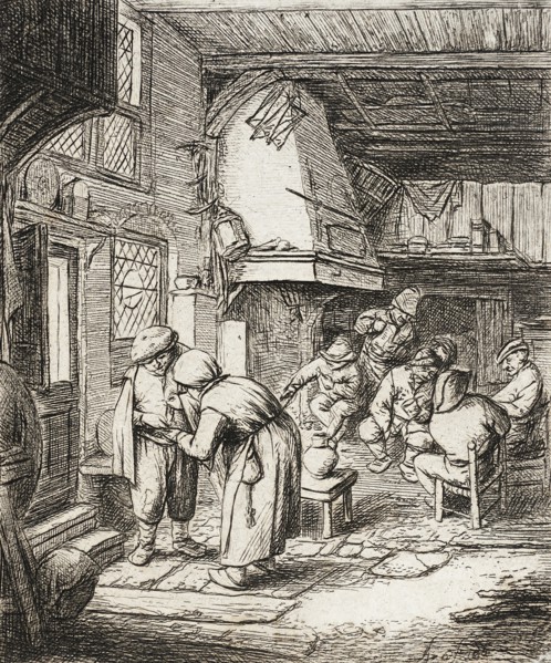 The Peasant Settling His Debt, c1646. Creator: Adriaen van Ostade.