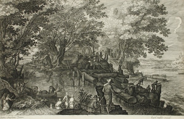 Landscape with a Fisherman, between circa 1610 and circa 1615. Creator: Aegidius Sadeler II.