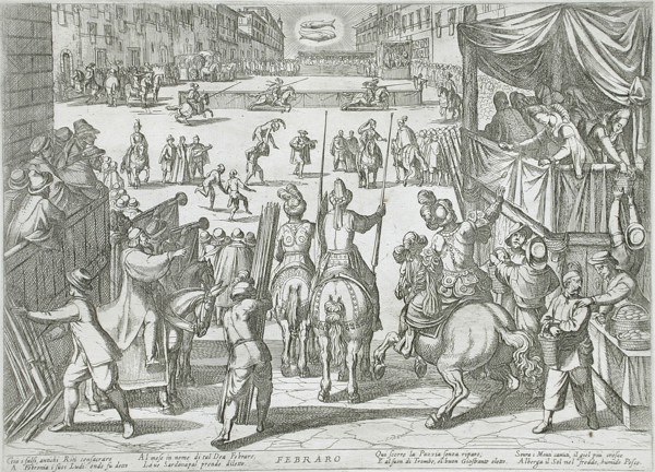 February: A Tournament, published 1599. Creator: Antonio Tempesta.