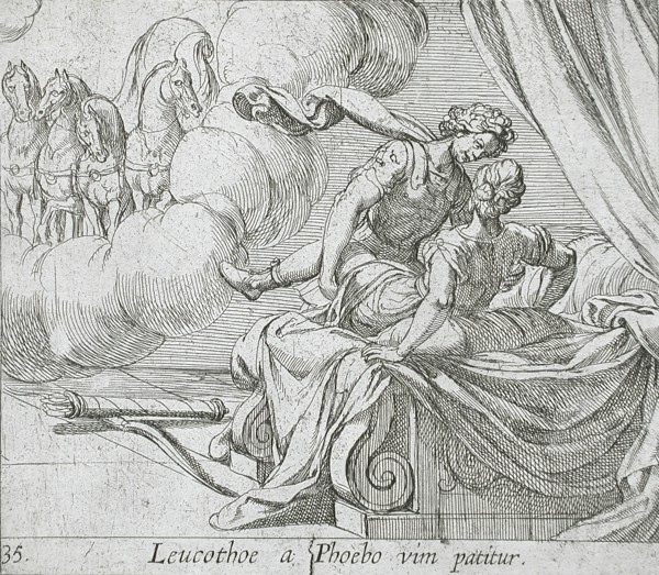 Apollo and Leucothoe, published 1606. Creators: Antonio Tempesta, Wilhelm Janson.