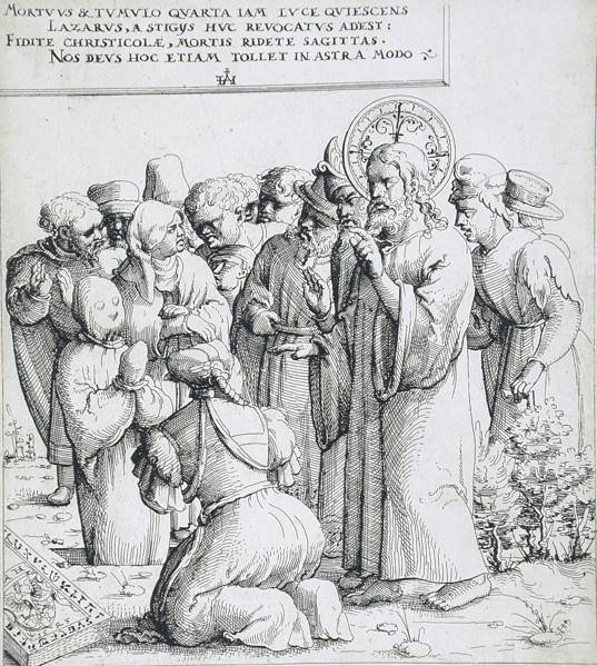 The Raising of Lazarus, 1545. Creator: Augustin Hirschvogel.
