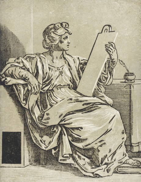 Seated Sibyl with Tablet, c1640. Creators: Bartolomeo Coriolano, Guido Reni.