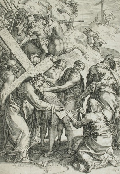 Christ Carrying His Cross, 1567. Creator: Cornelis Cort.