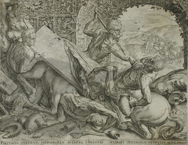 Hercules and the Centaurs, 1563. Creator: Cornelis Cort.