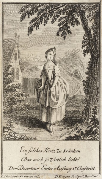 Plate 1 from The Deserter by Sedaine, 1775. Creator: Daniel Berger.