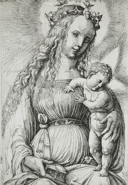 Virgin and Child with a Book, c1489. Creator: Daniel Hopfer.