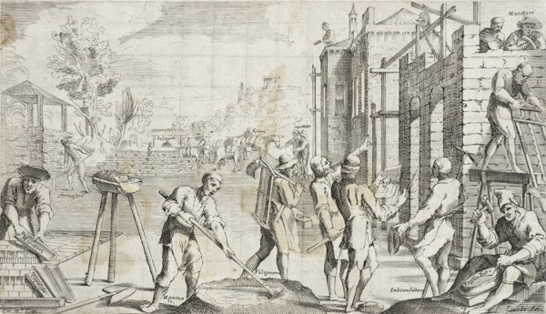 Trades Practiced in Bologna, c1640. Creators: Francesco Curti, Agostino Parisini.