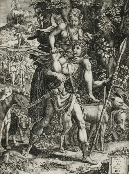 Allegory of the Hunt, 1563. Creators: Gaspare Osello, Giorgio Ghisi.