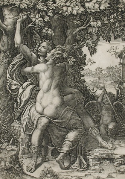 Angelica and Medor, c1570. Creator: Giorgio Ghisi.