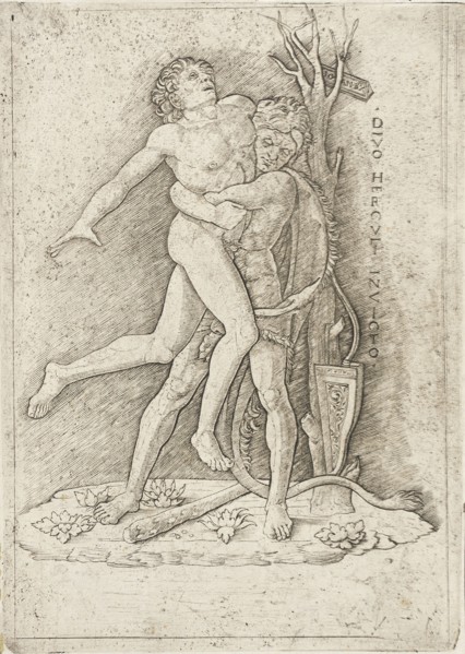 Hercules and Antaeus, after 1507. Creator: Giovanni Antonio da Brescia.
