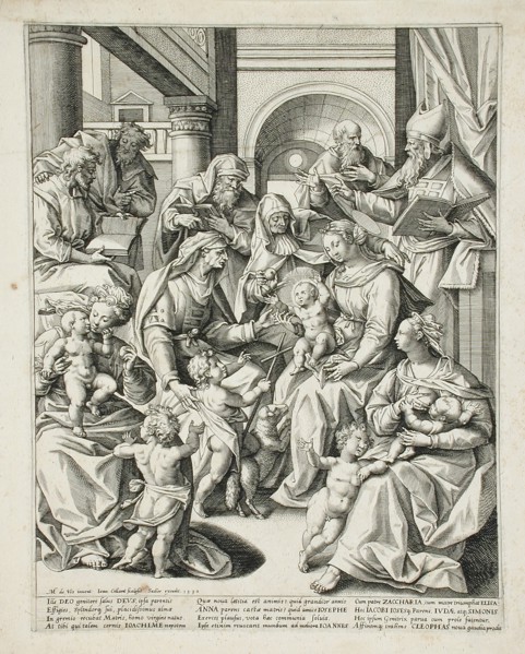 The Three Marys with their Children, 1590. Creator: Hans Collaert the Younger.