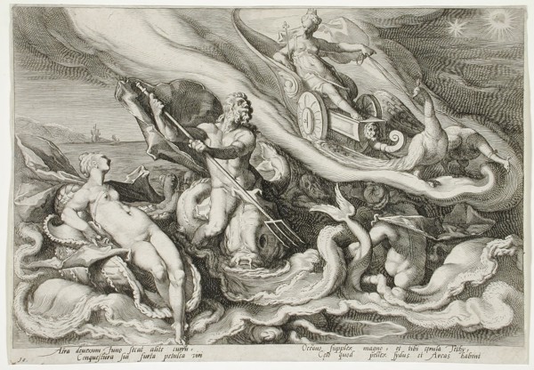Juno Complaining to Oceanus and Thetis, published 1590. Creator: Hendrik Goltzius.