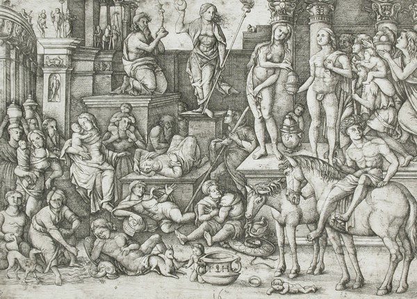 Triumph of the Moon, 16th century. Creator: Hieronymus Hopfer.