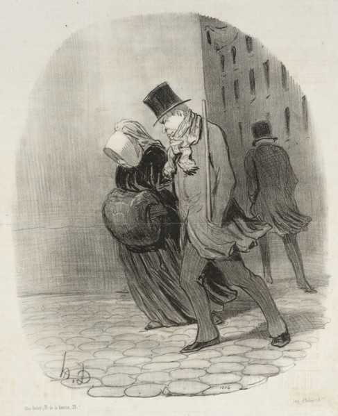 Huit degrés au-dessous de zéro, 1847. Creator: Honore Daumier.