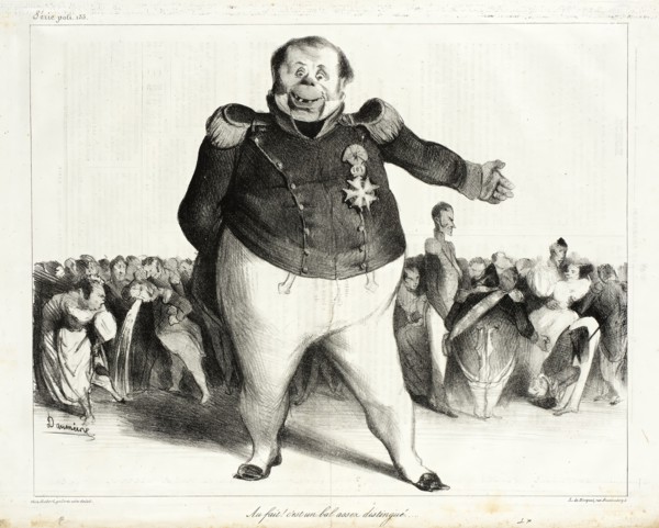 Au Fait! C'est un bal assez distingué!, 1833. Creator: Honore Daumier.
