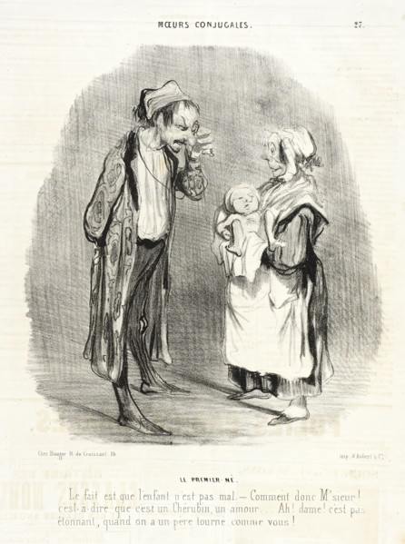 Le Premier Né, 1840. Creator: Honore Daumier.