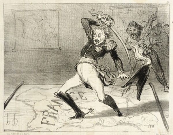 L'Empereur Nicolas travaillant dans son cabinet, 1850. Creator: Honore Daumier.