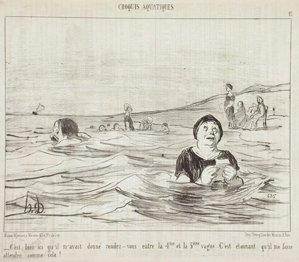 C'est bien ici qu'il m'avait..., 1853. Creator: Honore Daumier.