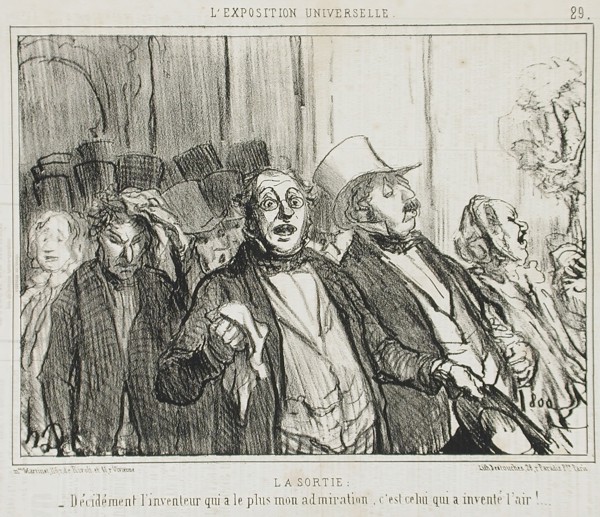La Sortie, 1855. Creator: Honore Daumier.