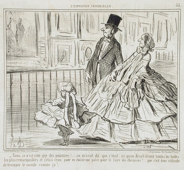 Tiens, ce n'est rien que des peintures!..., 1855. Creator: Honore Daumier.