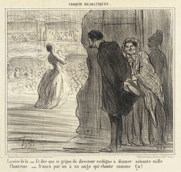 La mère de la chanteuse, 1856. Creator: Honore Daumier.