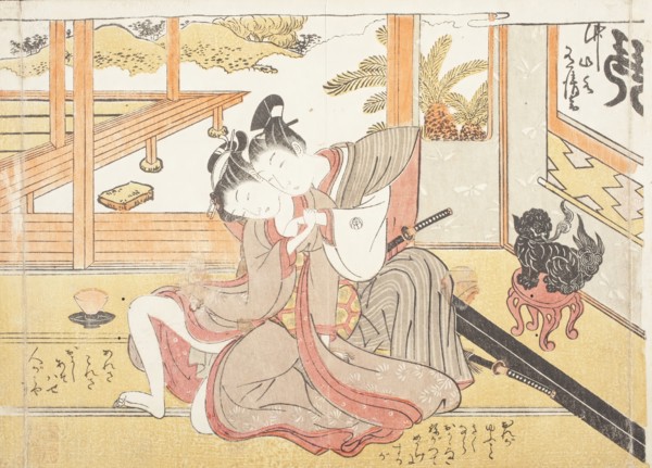 Untilted picture from a erotic album, Early 1770s. Creator: Isoda Koryusai.