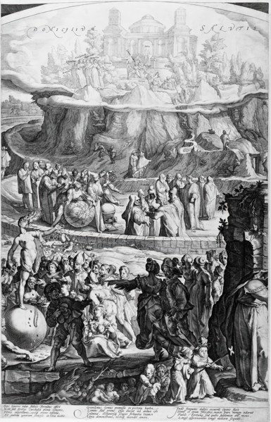 The Table of Cebes (image 3 of 4), 1592. Creator: Jacob Matham.