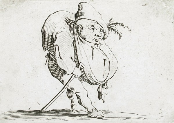 A Hunchback with a Cane, 1616. Creator: Jacques Callot.