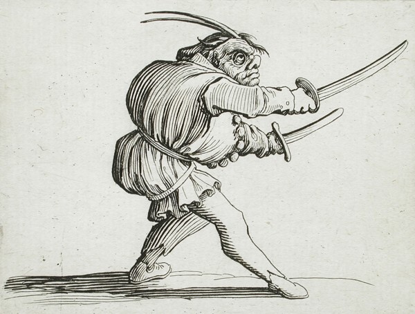 A Duellist with a Sword and a Dagger, 1616. Creator: Jacques Callot.