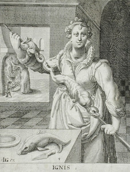 Fire, c1588. Creator: Jacques de Gheyn II.