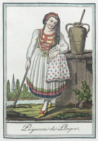 Costumes de Différents Pays, 'Paysanne de L'Argow', c1797. Creators: Jacques Grasset de Saint-Sauveur, LF Labrousse.