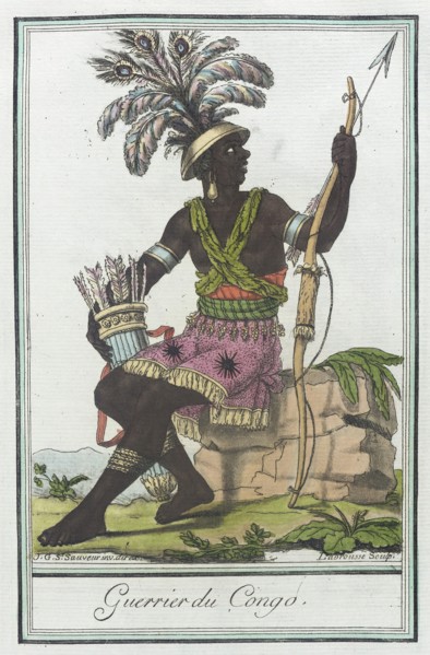 Costumes de Différents Pays, 'Guerrier du Congo', c1797. Creators: Jacques Grasset de Saint-Sauveur, LF Labrousse.