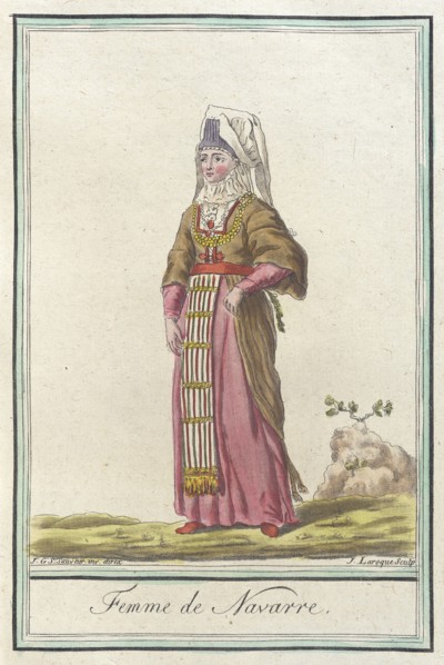 Costumes de Différents Pays, 'Femme de Navarre', c1797. Creators: Jacques Grasset de Saint-Sauveur, LF Labrousse.