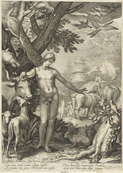 Adam Naming the Animals, 1604. Creator: Jan Saenredam.