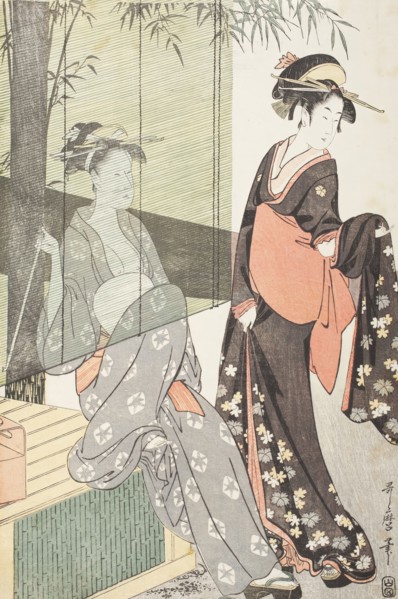 Women Stretching Silk (image 3 of 3), between circa 1797 and circa 1798. Creator: Kitagawa Utamaro.