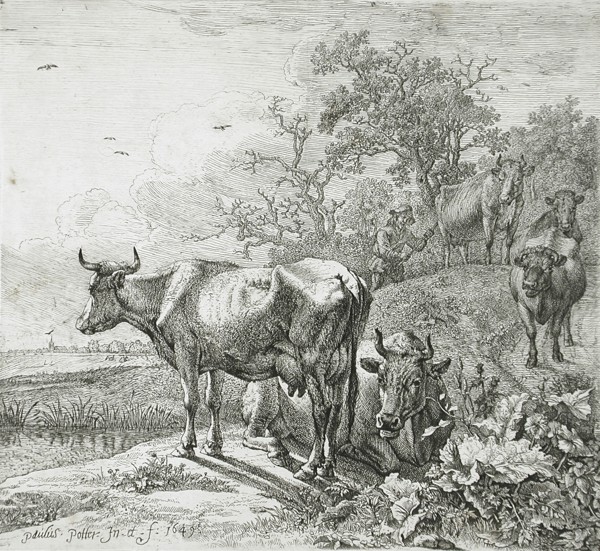 View of a Meadow, 1649. Creator: Paulus Potter.
