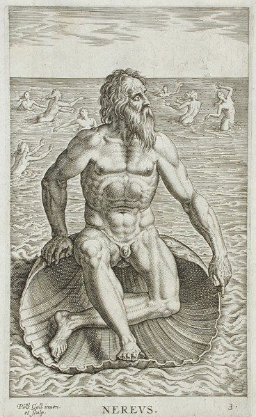 Nereus, 1586. Creator: Philip Galle.