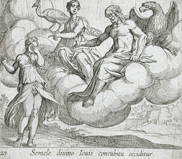 Semele's Wish, published 1606. Creators: Antonio Tempesta, Wilhelm Janson.