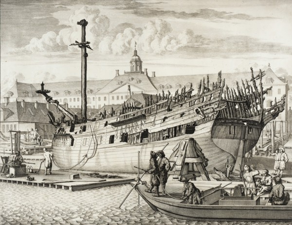 A Vessel in Dry-Dock, 17th century. Creator: Unknown.