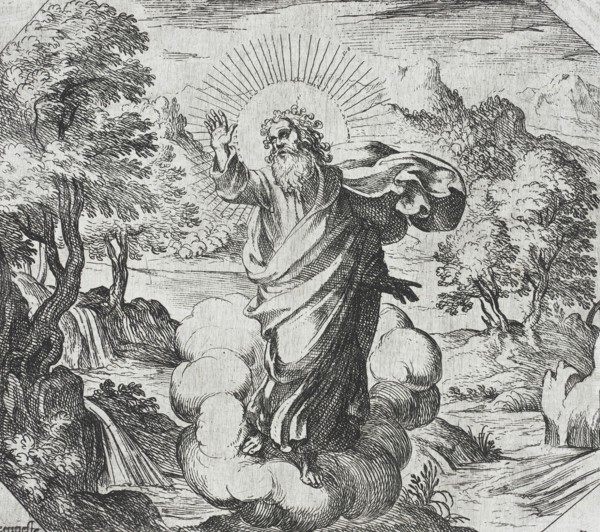 God Creating Plants and Trees, c1600. Creator: Antonio Tempesta.
