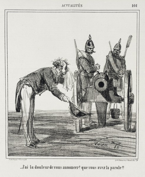 J'ai la douleur de vous announcer! Que vous avez la parole!, 1866. Creator: Cham.