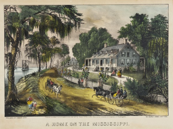 A Home on the Mississippi, 1871. Creator: Currier and Ives.