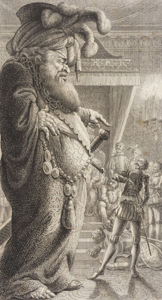 Plate XXII from Life and Adventures of the Knight Don Quixote de la Mancha, 1780. Creator: Daniel Berger.