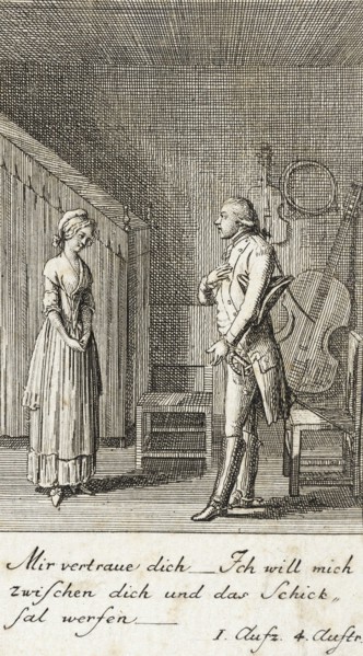 Plate 2 for Schiller's 'Intrigue and Love', 1785. Creator: Daniel Nikolaus Chodowiecki.