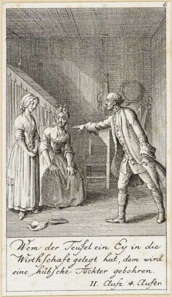 Plate 6 for Schiller's 'Intrigue and Love', 1785. Creator: Daniel Nikolaus Chodowiecki.