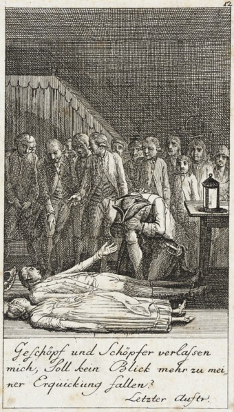 Plate 12 for Schiller's 'Intrigue and Love', 1785. Creator: Daniel Nikolaus Chodowiecki.