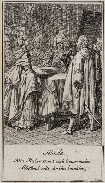 Illustration for Gellert's 'Six Fables and Six Stories', 1775. Creator: Daniel Nikolaus Chodowiecki.
