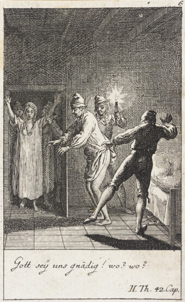 Plate 6 for Thomas Smollett's 'The Adventures of Peregrine Pickle', 1785. Creator: Daniel Nikolaus Chodowiecki.