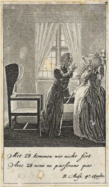 Plate 4 for C. L. Bretzner's 'The Marriage Broker', 1784. Creator: Daniel Nikolaus Chodowiecki.